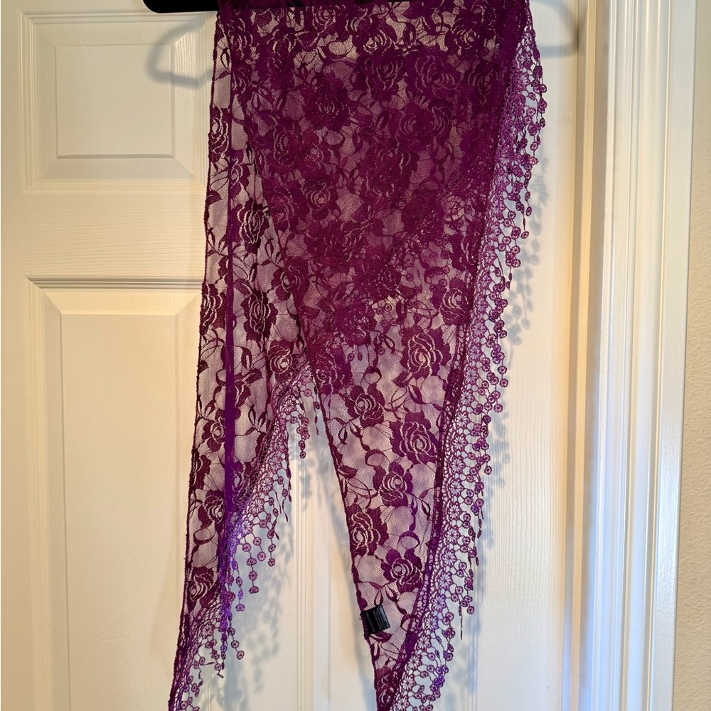 Purple Lace Shawl